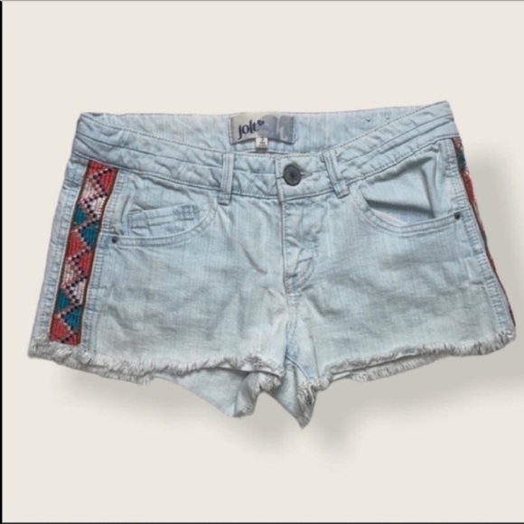 Denim jeans Aztec Print Jean Shorts Size 3 Jolt embroidered Size 3 - Picture 10 of 11